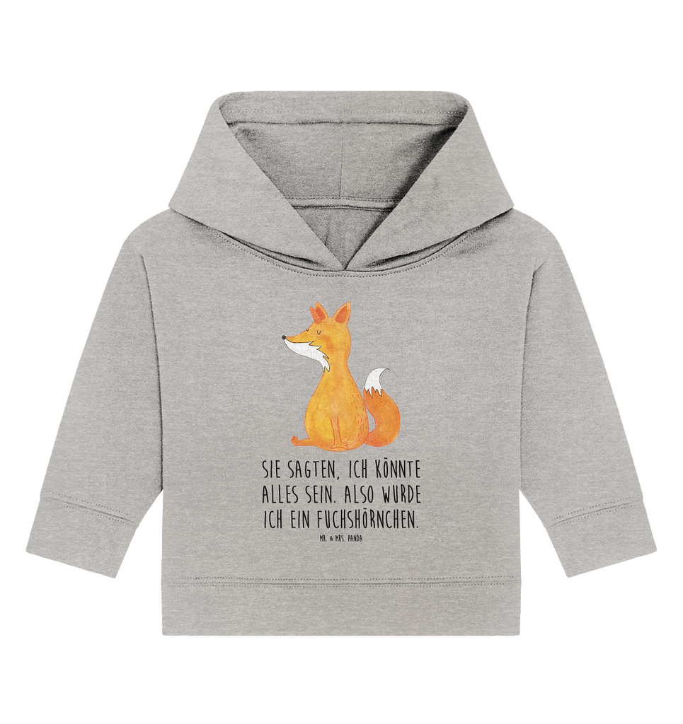 Organic Baby Hoodie Fuchshörnchen Wunsch Baby Kapuzenshirt, Baby Kapuzensweatshirt, Baby Hoodie, Baby Pullover, Einhorn, Einhörner, Einhorn Deko, Pegasus, Unicorn, Fuchs, Unicorns, Fuchshörnchen, Fuchshorn, Foxycorn, Füchse