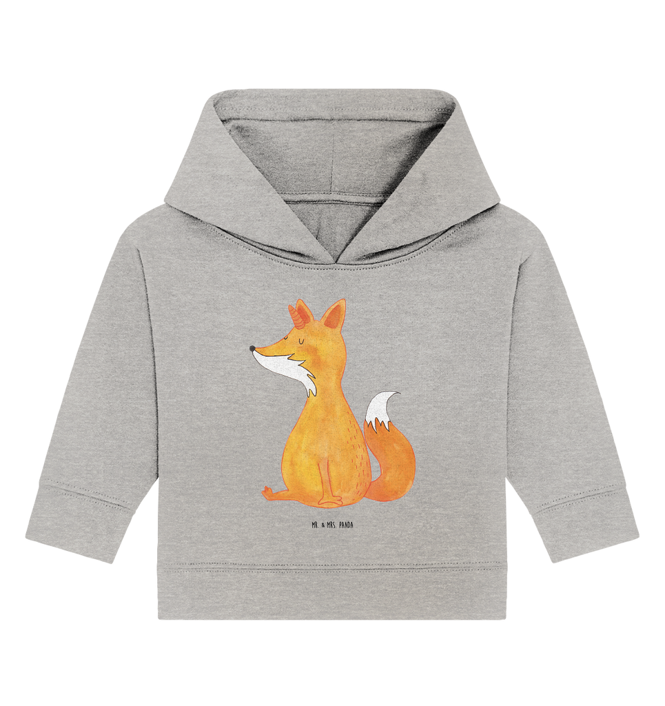 Organic Baby Hoodie Fuchshörnchen Wunsch Baby Kapuzenshirt, Baby Kapuzensweatshirt, Baby Hoodie, Baby Pullover, Einhorn, Einhörner, Einhorn Deko, Pegasus, Unicorn, Fuchs, Unicorns, Fuchshörnchen, Fuchshorn, Foxycorn, Füchse