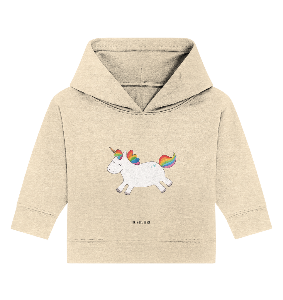 Organic Baby Hoodie Einhorn Happy Baby Kapuzenshirt, Baby Kapuzensweatshirt, Baby Hoodie, Baby Pullover, Einhorn, Einhörner, Einhorn Deko, Pegasus, Unicorn, glücklich, fröhlich, Spaß, Freude, Lebensfreude, witzig, spannend, Lächeln, Lachen