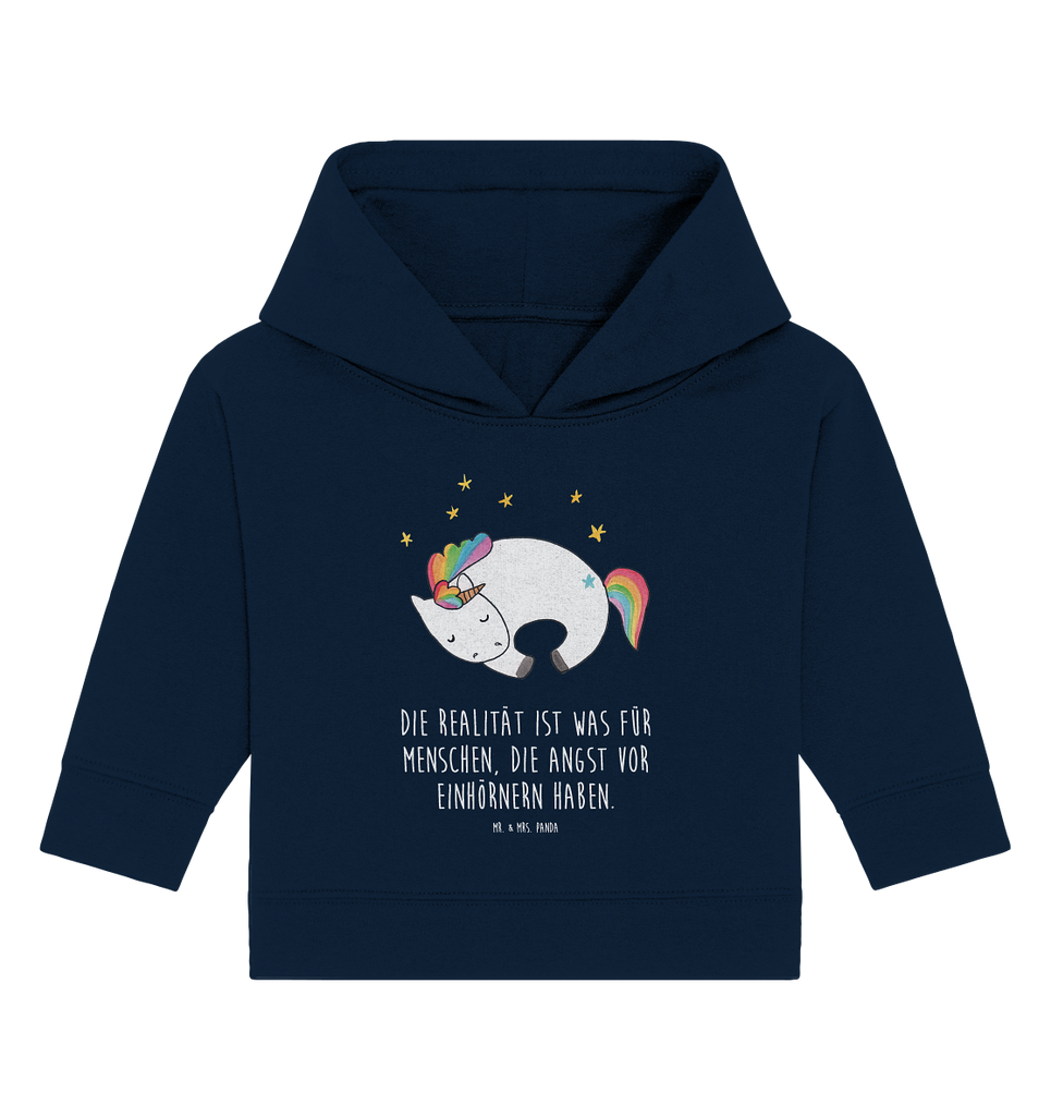 Organic Baby Hoodie Einhorn Nacht Baby Kapuzenshirt, Baby Kapuzensweatshirt, Baby Hoodie, Baby Pullover, Einhorn, Einhörner, Einhorn Deko, Pegasus, Unicorn, Träume, Traum, unicorn, Realität, Menschen, Geschenk, Ruhe, Freundin