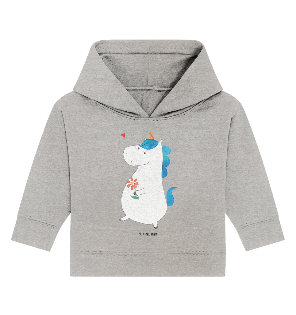 Organic Baby Hoodie Einhorn Spaziergang Baby Kapuzenshirt, Baby Kapuzensweatshirt, Baby Hoodie, Baby Pullover, Einhorn, Einhörner, Einhorn Deko, Pegasus, Unicorn, Glitzer, Blumen, Spaziergang, Motivation, Gute Laune, Freude, Freundin, Mutter, Schwester