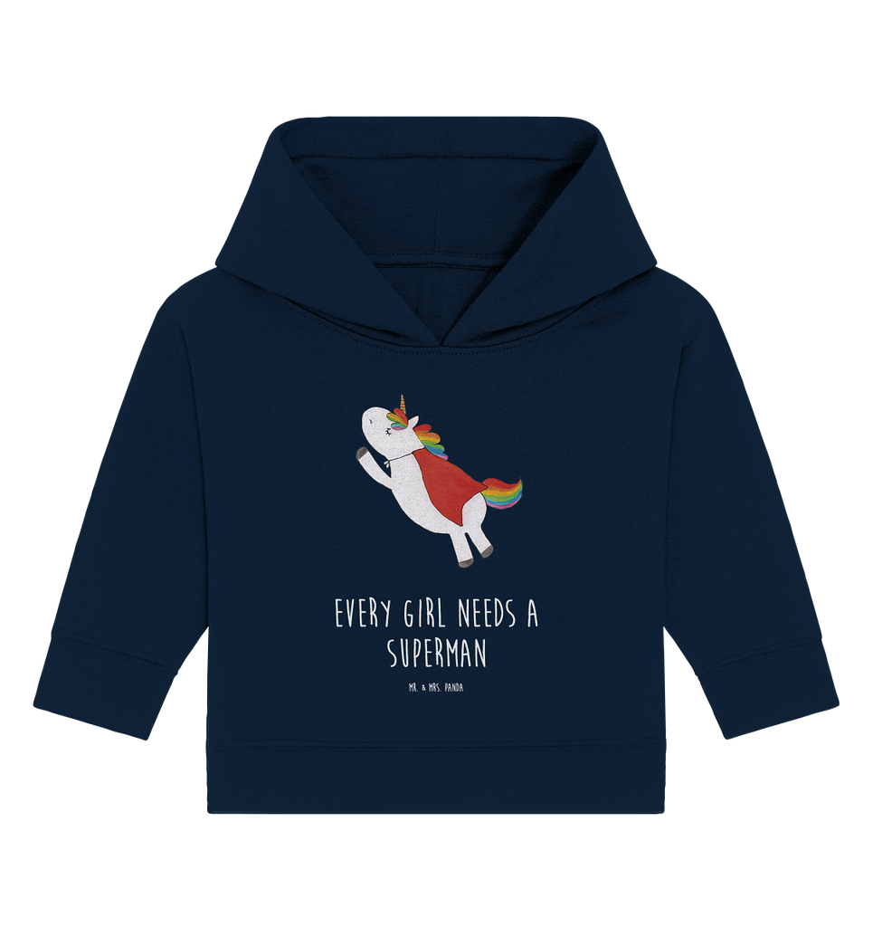 Organic Baby Hoodie Einhorn Super Baby Kapuzenshirt, Baby Kapuzensweatshirt, Baby Hoodie, Baby Pullover, Einhorn, Einhörner, Einhorn Deko, Pegasus, Unicorn, Traummann, Superheld, Held, Freundin, Geschenk, Girl, Mädchen
