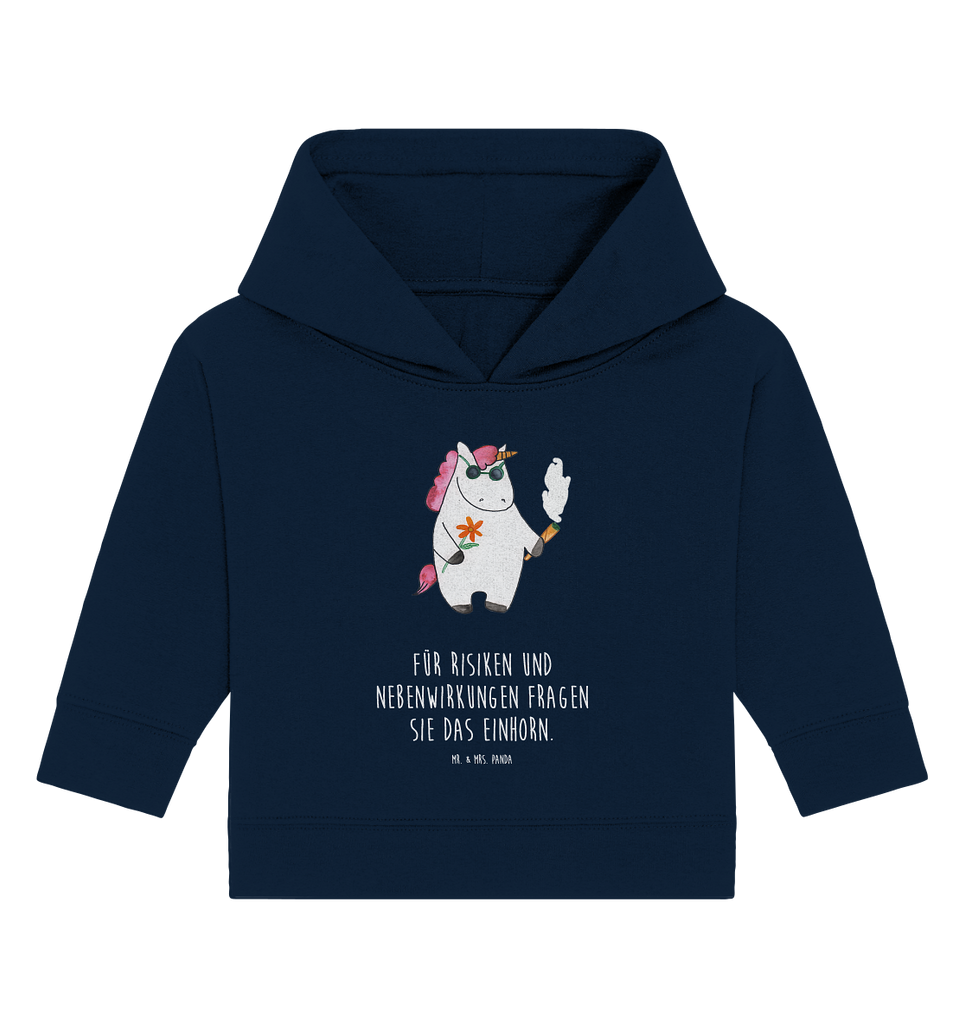 Organic Baby Hoodie Einhorn Woodstock Baby Kapuzenshirt, Baby Kapuzensweatshirt, Baby Hoodie, Baby Pullover, Einhorn, Einhörner, Einhorn Deko, Pegasus, Unicorn, Kiffen, Joint, Zigarette, Alkohol, Party, Spaß. lustig, witzig, Woodstock