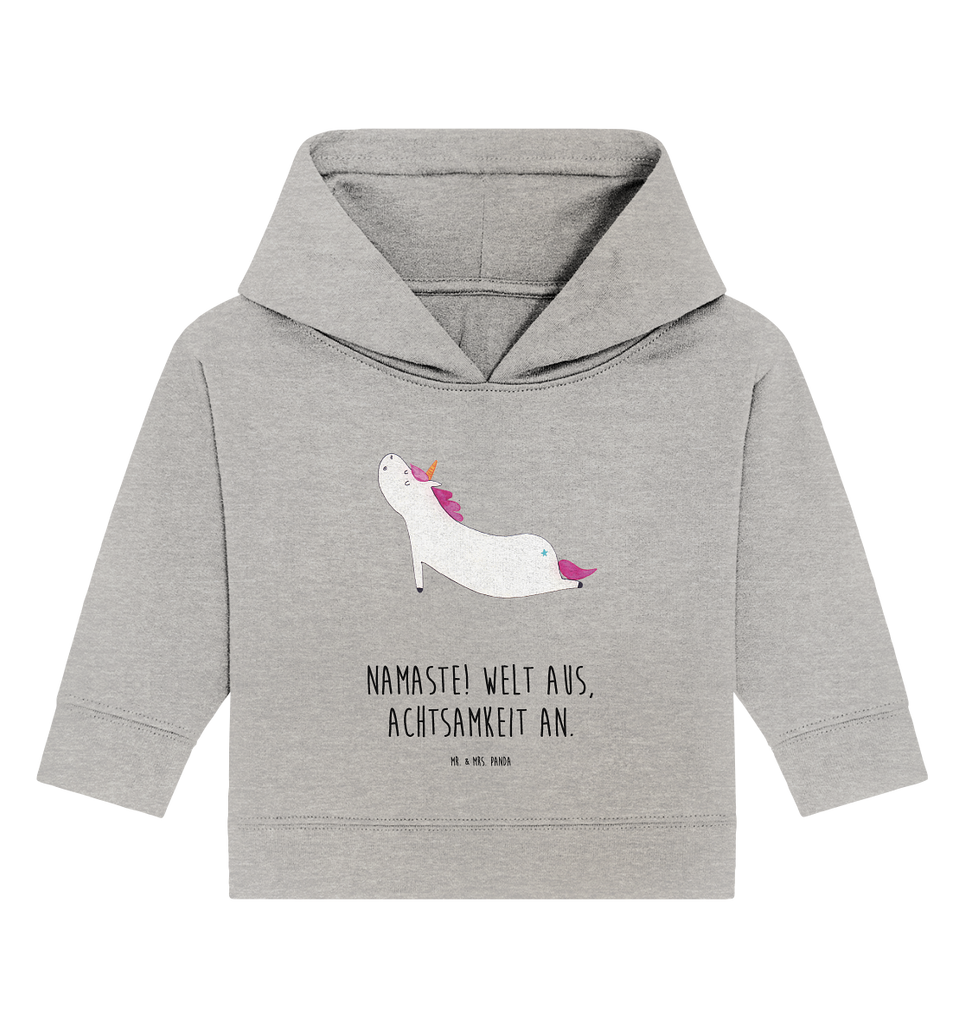 Organic Baby Hoodie Einhorn Yoga Baby Kapuzenshirt, Baby Kapuzensweatshirt, Baby Hoodie, Baby Pullover, Einhorn, Einhörner, Einhorn Deko, Pegasus, Unicorn, Yoga, Namaste, Achtsamkeit, Entspannung, Joga, Yogamatte, Sport, lustig, witzig, süß