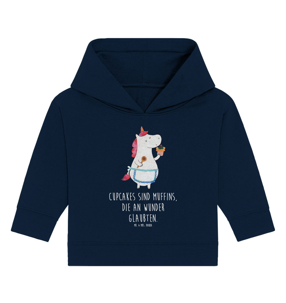 Organic Baby Hoodie Einhorn Küchenfee Baby Kapuzenshirt, Baby Kapuzensweatshirt, Baby Hoodie, Baby Pullover, Einhorn, Einhörner, Einhorn Deko, Pegasus, Unicorn, backen, Muffin, Motivation, Träumer, träumen, Bäckerin, Hobbykoch, Koch, Torte, Kuchen