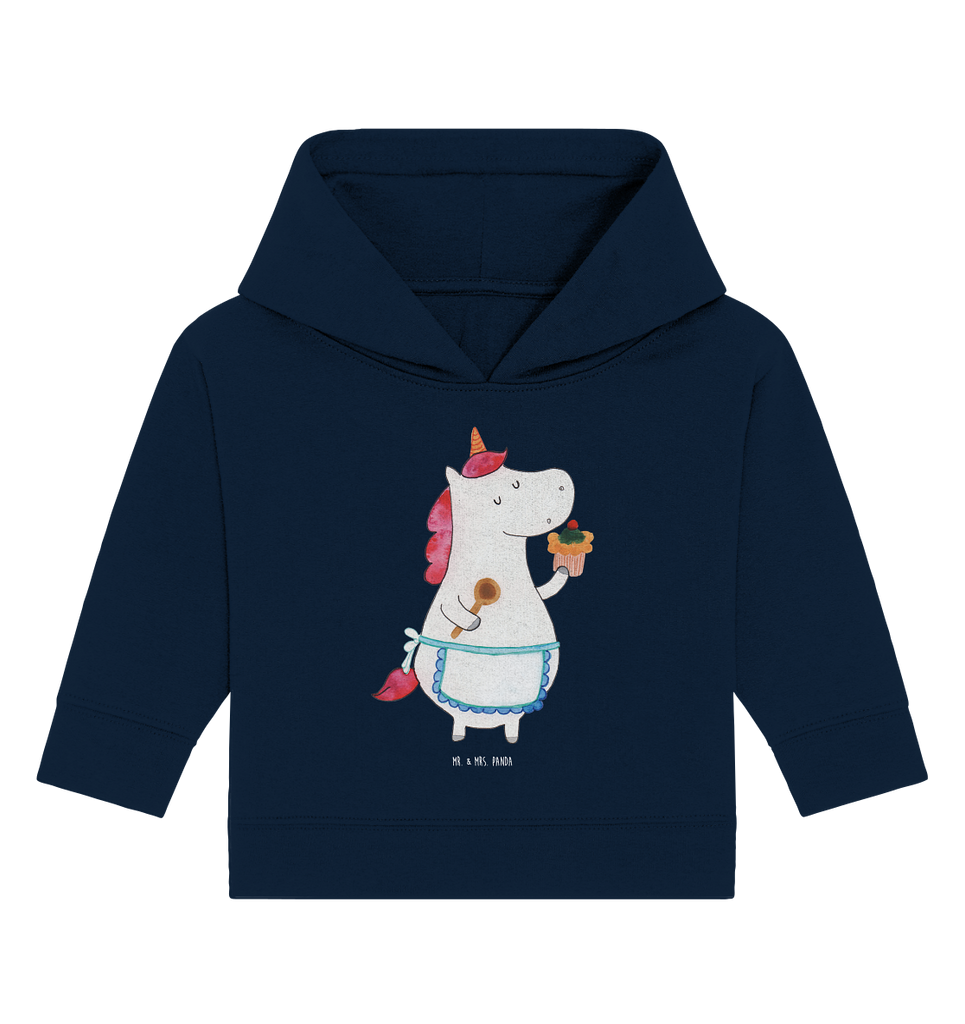 Organic Baby Hoodie Einhorn Küchenfee Baby Kapuzenshirt, Baby Kapuzensweatshirt, Baby Hoodie, Baby Pullover, Einhorn, Einhörner, Einhorn Deko, Pegasus, Unicorn, backen, Muffin, Motivation, Träumer, träumen, Bäckerin, Hobbykoch, Koch, Torte, Kuchen