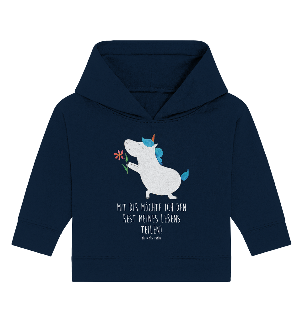 Organic Baby Hoodie Einhorn Blume Baby Kapuzenshirt, Baby Kapuzensweatshirt, Baby Hoodie, Baby Pullover, Einhorn, Einhörner, Einhorn Deko, Pegasus, Unicorn, Liebe, Liebesbeweis, Antrag, Heiratsantrag, Verlobung, Ehepaar, Pärchen, Partner, Freund, Freundin, Ehe, heiraten