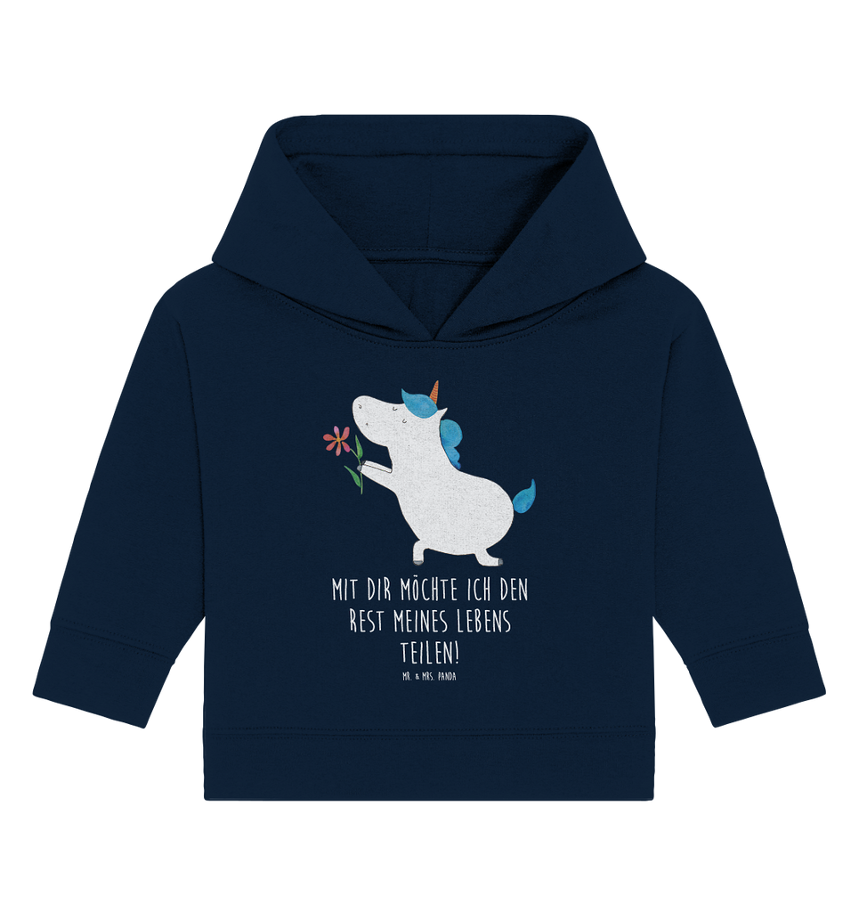 Organic Baby Hoodie Einhorn Blume Baby Kapuzenshirt, Baby Kapuzensweatshirt, Baby Hoodie, Baby Pullover, Einhorn, Einhörner, Einhorn Deko, Pegasus, Unicorn, Liebe, Liebesbeweis, Antrag, Heiratsantrag, Verlobung, Ehepaar, Pärchen, Partner, Freund, Freundin, Ehe, heiraten