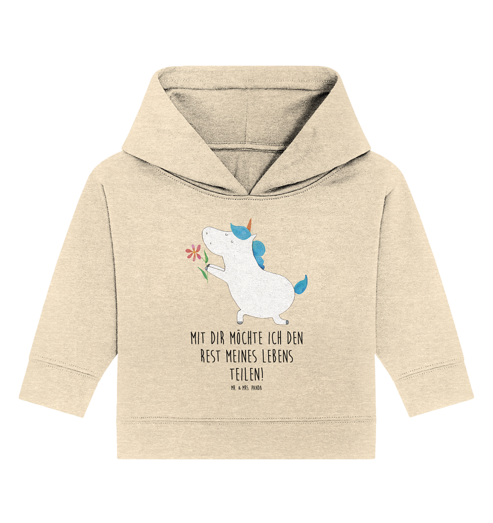 Organic Baby Hoodie Einhorn Blume Baby Kapuzenshirt, Baby Kapuzensweatshirt, Baby Hoodie, Baby Pullover, Einhorn, Einhörner, Einhorn Deko, Pegasus, Unicorn, Liebe, Liebesbeweis, Antrag, Heiratsantrag, Verlobung, Ehepaar, Pärchen, Partner, Freund, Freundin, Ehe, heiraten