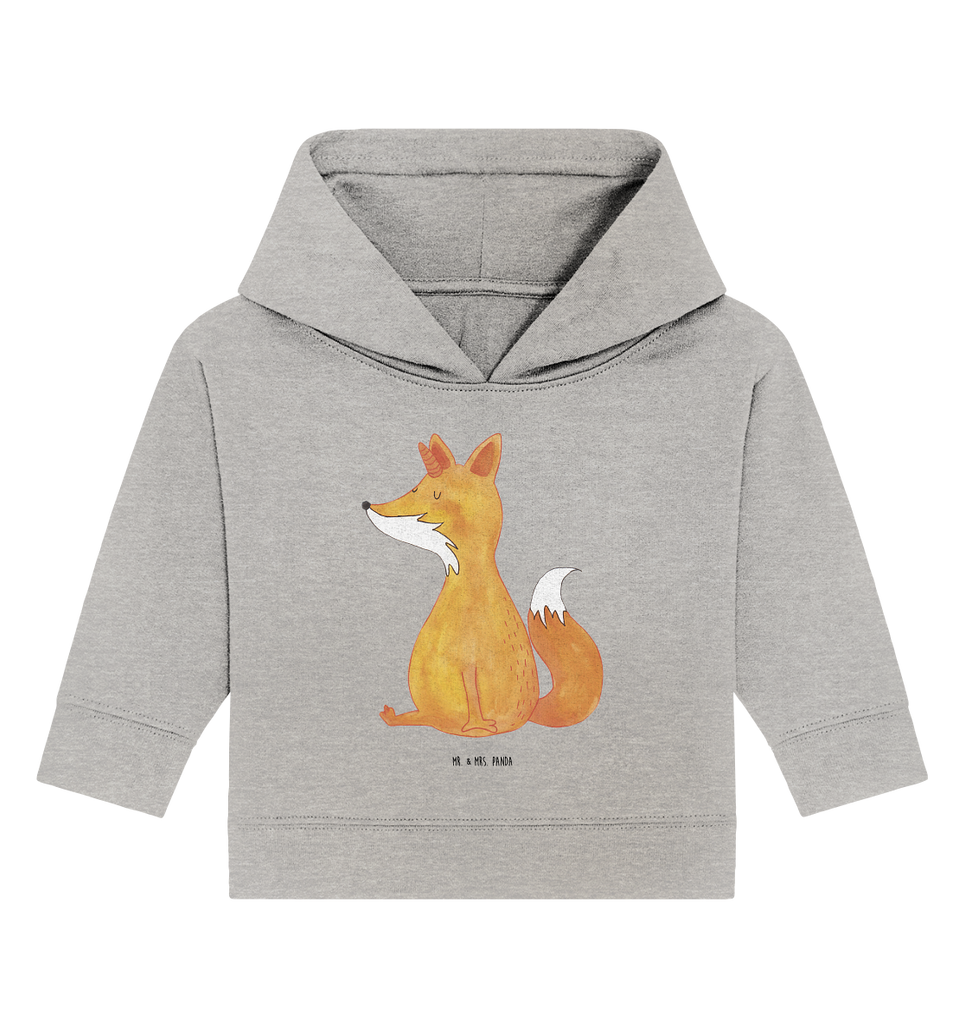 Organic Baby Hoodie Fuchshörnchen Baby Kapuzenshirt, Baby Kapuzensweatshirt, Baby Hoodie, Baby Pullover, Einhorn, Einhörner, Einhorn Deko, Pegasus, Unicorn, Fuchs, Unicorns, Fuchshörnchen, Fuchshorn, Foxycorn, Füchse