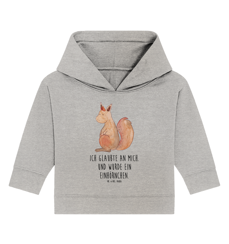 Organic Baby Hoodie Einhörnchen Glaube Baby Kapuzenshirt, Baby Kapuzensweatshirt, Baby Hoodie, Baby Pullover, Einhorn, Einhörner, Einhorn Deko, Pegasus, Unicorn, Einhörnchen, Eichhörnchen, Eichhorn