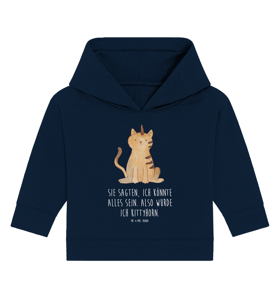 Organic Baby Hoodie Einhorn Katze Baby Kapuzenshirt, Baby Kapuzensweatshirt, Baby Hoodie, Baby Pullover, Einhorn, Einhörner, Einhorn Deko, Pegasus, Unicorn, Katzer, Mieze, Regenbogen, Glitzer, Einhornpower, Erwachsenwerden, Katze, Katzenhorn, Einhornkatze, Kittyhorn