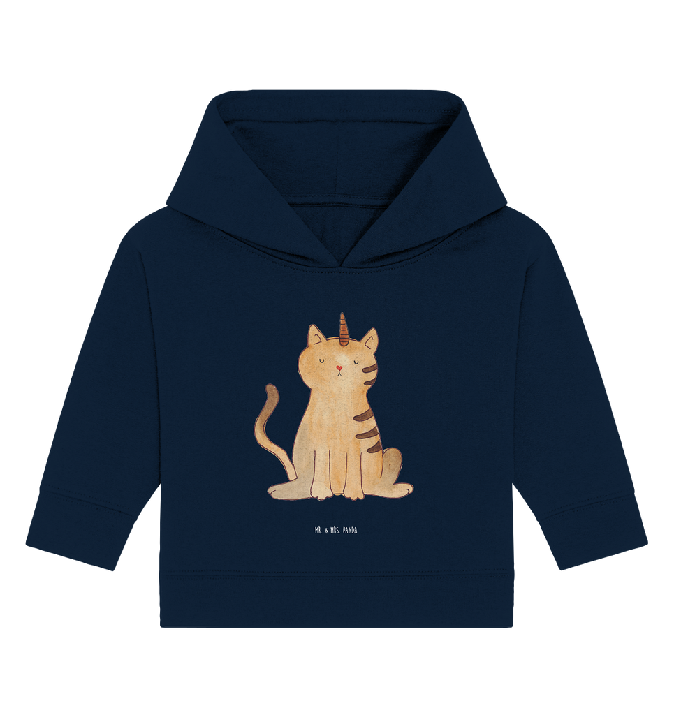 Organic Baby Hoodie Einhorn Katze Baby Kapuzenshirt, Baby Kapuzensweatshirt, Baby Hoodie, Baby Pullover, Einhorn, Einhörner, Einhorn Deko, Pegasus, Unicorn, Katzer, Mieze, Regenbogen, Glitzer, Einhornpower, Erwachsenwerden, Katze, Katzenhorn, Einhornkatze, Kittyhorn