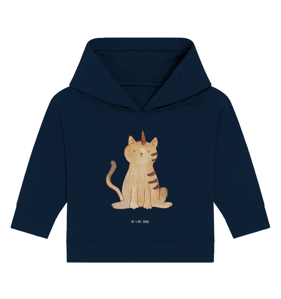 Organic Baby Hoodie Einhorn Katze Baby Kapuzenshirt, Baby Kapuzensweatshirt, Baby Hoodie, Baby Pullover, Einhorn, Einhörner, Einhorn Deko, Pegasus, Unicorn, Katzer, Mieze, Regenbogen, Glitzer, Einhornpower, Erwachsenwerden, Katze, Katzenhorn, Einhornkatze, Kittyhorn