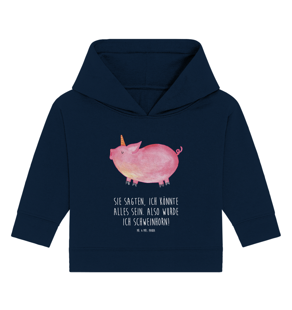 Organic Baby Hoodie Einhorn Schweinhorn Baby Kapuzenshirt, Baby Kapuzensweatshirt, Baby Hoodie, Baby Pullover, Einhorn, Einhörner, Einhorn Deko, Pegasus, Unicorn, Party, Spaß, Schwein, Schweinhorn, Bauer, witzig. lustig, Spruch, geschenk, Pig, Piggy, funny, english, englisch