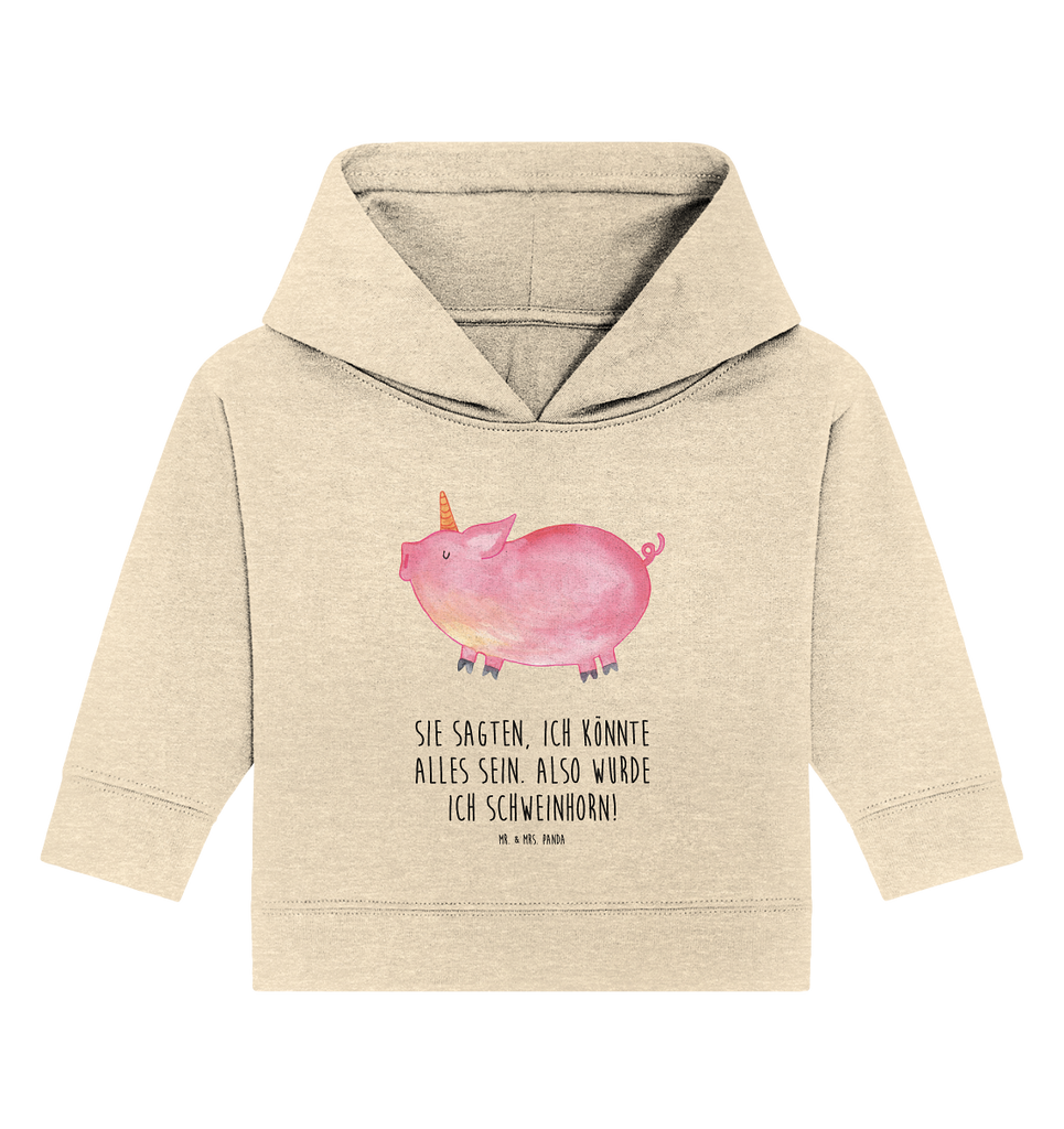 Organic Baby Hoodie Einhorn Schweinhorn Baby Kapuzenshirt, Baby Kapuzensweatshirt, Baby Hoodie, Baby Pullover, Einhorn, Einhörner, Einhorn Deko, Pegasus, Unicorn, Party, Spaß, Schwein, Schweinhorn, Bauer, witzig. lustig, Spruch, geschenk, Pig, Piggy, funny, english, englisch