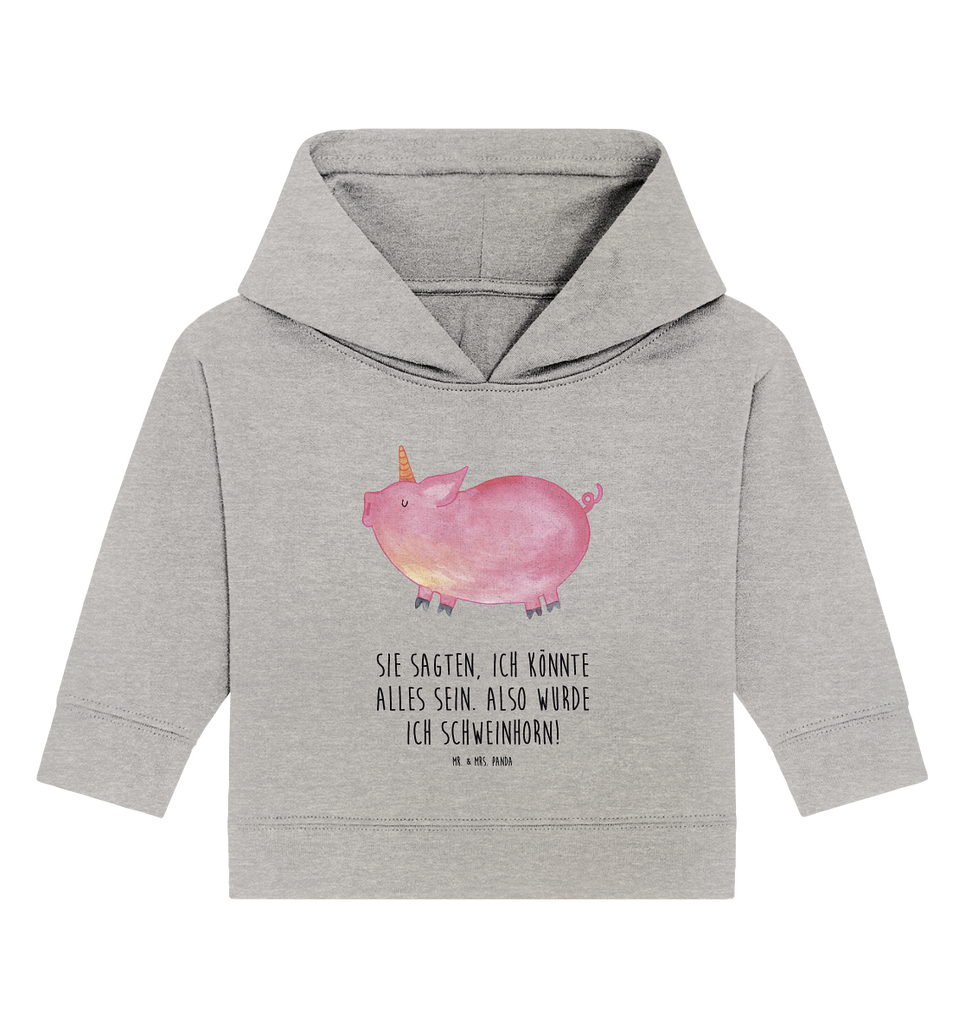Organic Baby Hoodie Einhorn Schweinhorn Baby Kapuzenshirt, Baby Kapuzensweatshirt, Baby Hoodie, Baby Pullover, Einhorn, Einhörner, Einhorn Deko, Pegasus, Unicorn, Party, Spaß, Schwein, Schweinhorn, Bauer, witzig. lustig, Spruch, geschenk, Pig, Piggy, funny, english, englisch