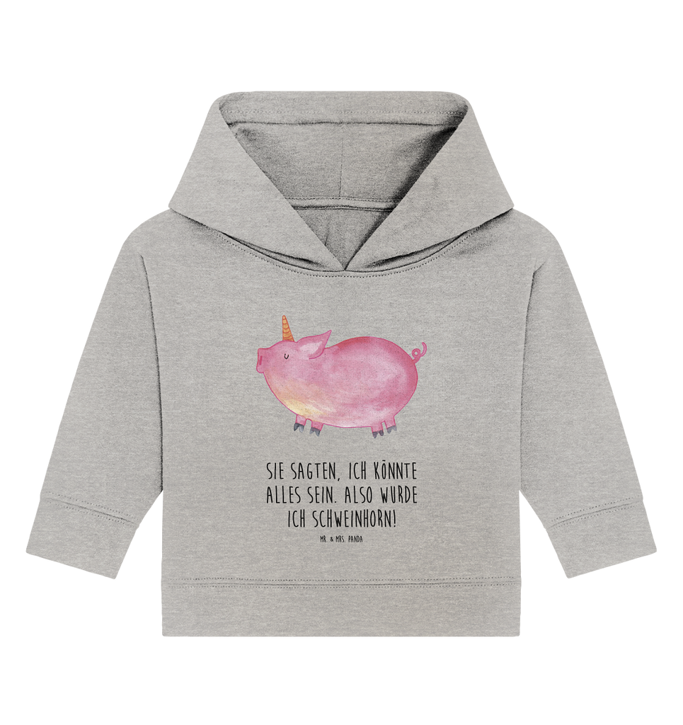 Organic Baby Hoodie Einhorn Schweinhorn Baby Kapuzenshirt, Baby Kapuzensweatshirt, Baby Hoodie, Baby Pullover, Einhorn, Einhörner, Einhorn Deko, Pegasus, Unicorn, Party, Spaß, Schwein, Schweinhorn, Bauer, witzig. lustig, Spruch, geschenk, Pig, Piggy, funny, english, englisch
