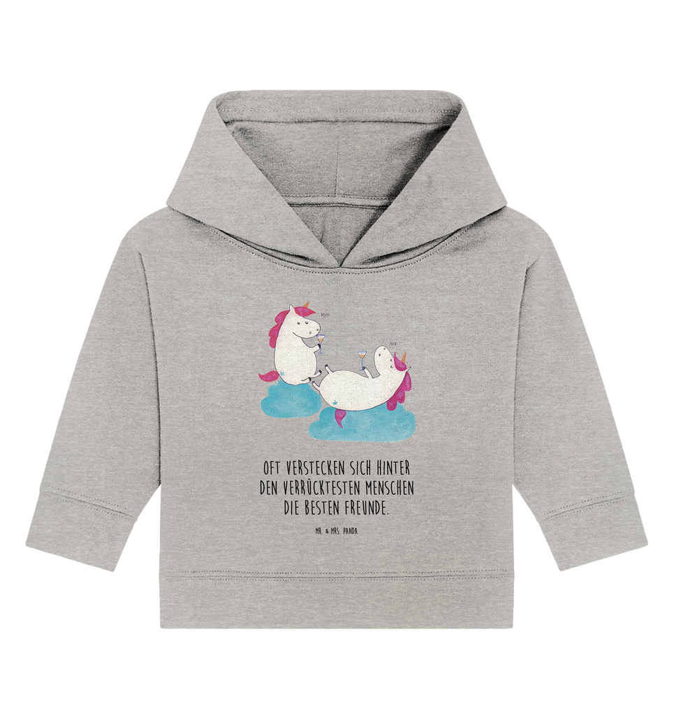 Organic Baby Hoodie Einhörner Sekt Baby Kapuzenshirt, Baby Kapuzensweatshirt, Baby Hoodie, Baby Pullover, Einhorn, Einhörner, Einhorn Deko, Pegasus, Unicorn, Freundinnen, Freundin, BFF, Sekt, Mädelsabend, Spaß, Party, Korken, Anstoßen, Beste