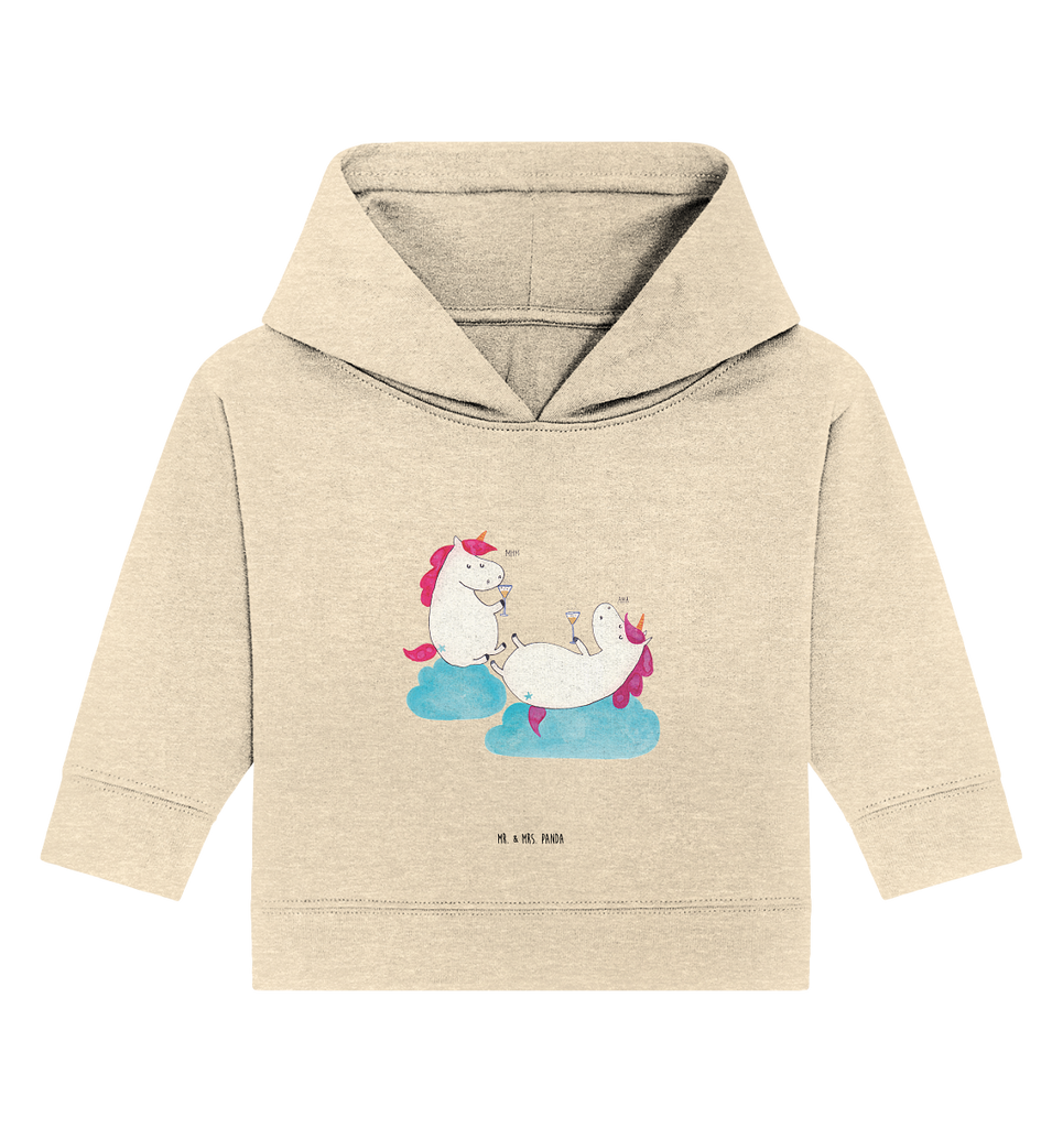 Organic Baby Hoodie Einhörner Sekt Baby Kapuzenshirt, Baby Kapuzensweatshirt, Baby Hoodie, Baby Pullover, Einhorn, Einhörner, Einhorn Deko, Pegasus, Unicorn, Freundinnen, Freundin, BFF, Sekt, Mädelsabend, Spaß, Party, Korken, Anstoßen, Beste