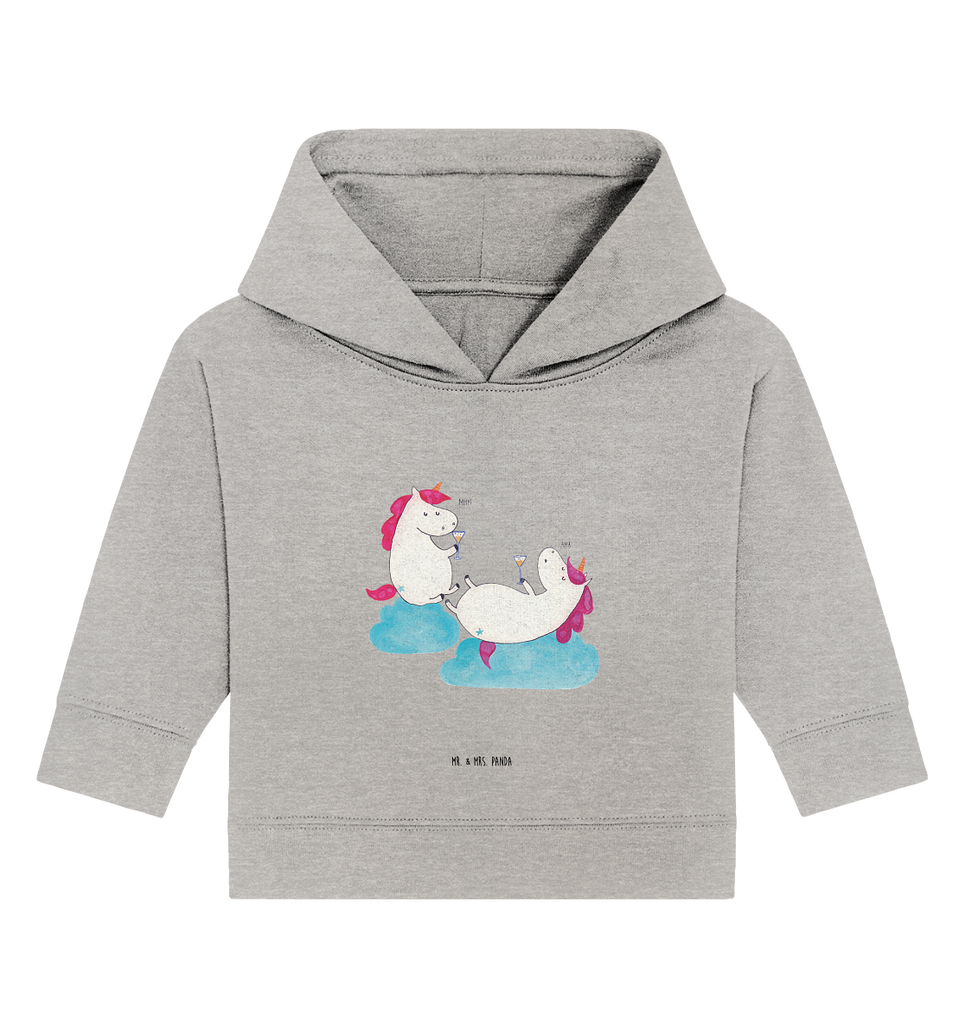 Organic Baby Hoodie Einhörner Sekt Baby Kapuzenshirt, Baby Kapuzensweatshirt, Baby Hoodie, Baby Pullover, Einhorn, Einhörner, Einhorn Deko, Pegasus, Unicorn, Freundinnen, Freundin, BFF, Sekt, Mädelsabend, Spaß, Party, Korken, Anstoßen, Beste