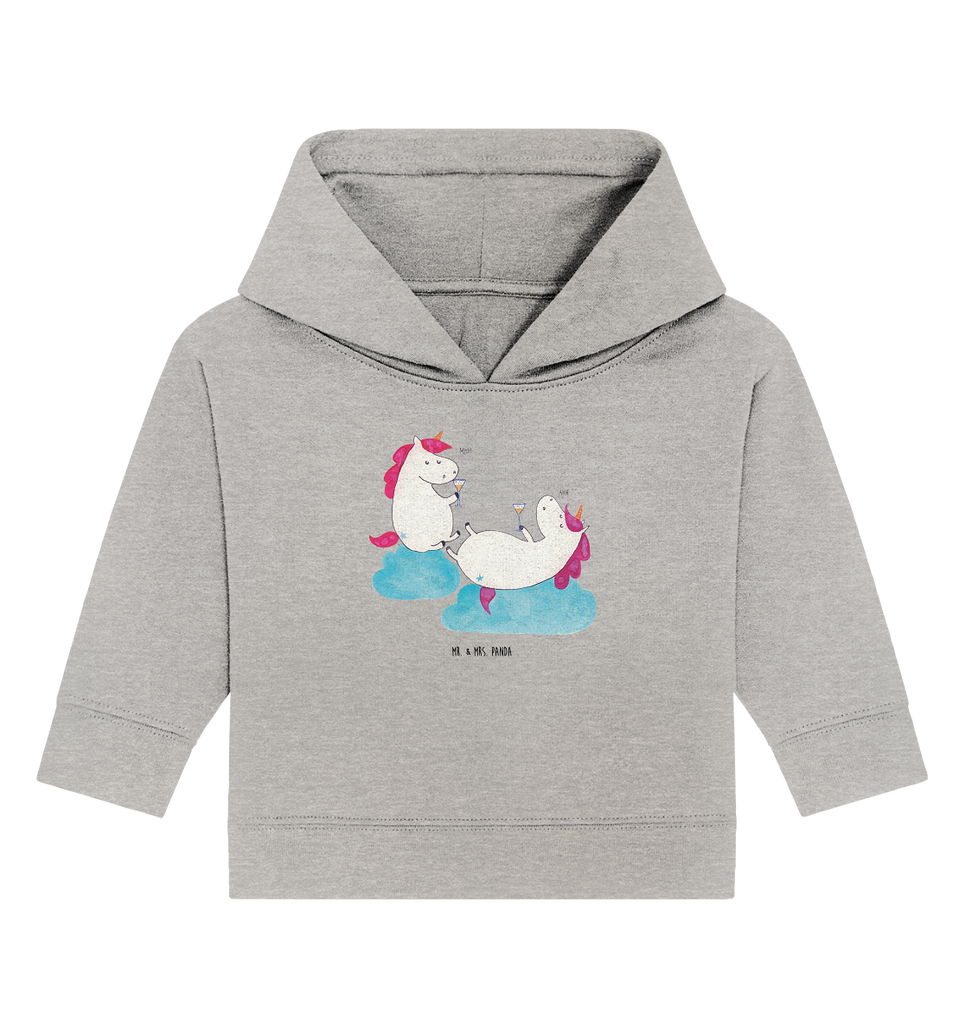 Organic Baby Hoodie Einhörner Sekt Baby Kapuzenshirt, Baby Kapuzensweatshirt, Baby Hoodie, Baby Pullover, Einhorn, Einhörner, Einhorn Deko, Pegasus, Unicorn, Freundinnen, Freundin, BFF, Sekt, Mädelsabend, Spaß, Party, Korken, Anstoßen, Beste