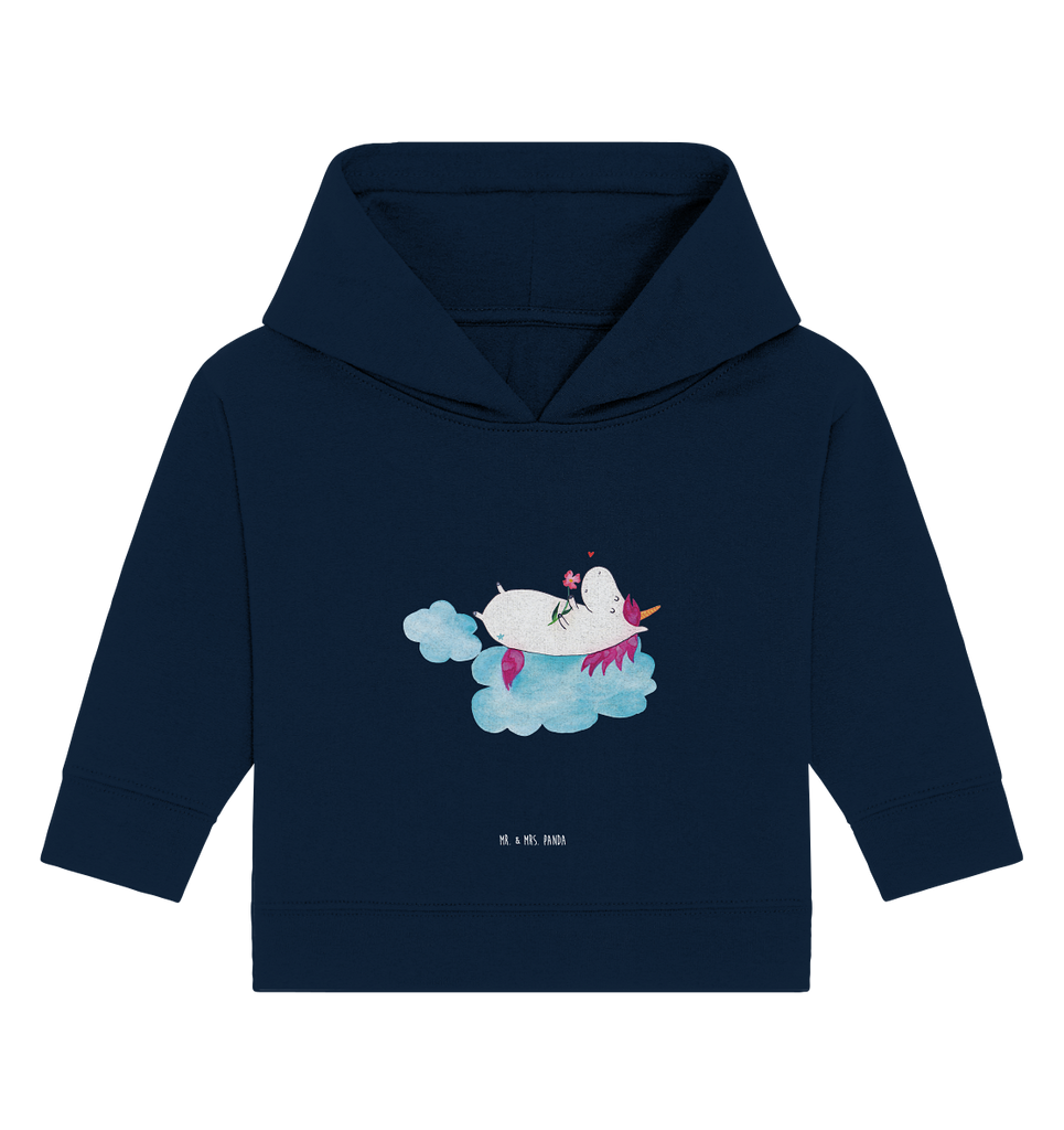 Organic Baby Hoodie Einhorn verliebt auf Wolke Baby Kapuzenshirt, Baby Kapuzensweatshirt, Baby Hoodie, Baby Pullover, Einhorn, Einhörner, Einhorn Deko, Pegasus, Unicorn, verliebt, Liebe, Liebesbeweis, Freundin, Wolke