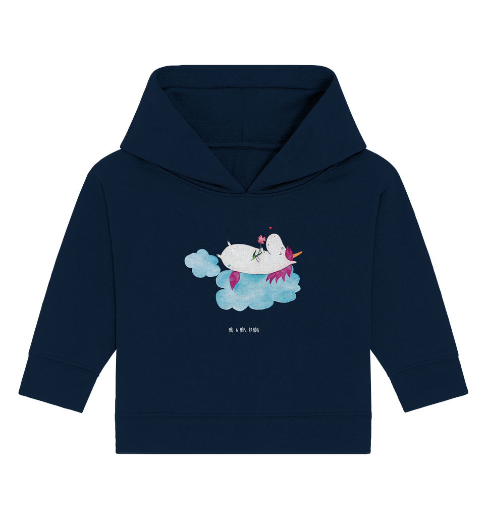 Organic Baby Hoodie Einhorn verliebt auf Wolke Baby Kapuzenshirt, Baby Kapuzensweatshirt, Baby Hoodie, Baby Pullover, Einhorn, Einhörner, Einhorn Deko, Pegasus, Unicorn, verliebt, Liebe, Liebesbeweis, Freundin, Wolke