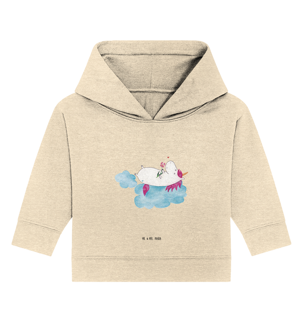 Organic Baby Hoodie Einhorn verliebt auf Wolke Baby Kapuzenshirt, Baby Kapuzensweatshirt, Baby Hoodie, Baby Pullover, Einhorn, Einhörner, Einhorn Deko, Pegasus, Unicorn, verliebt, Liebe, Liebesbeweis, Freundin, Wolke