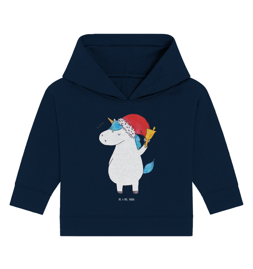 Organic Baby Hoodie Einhorn Weihnachtsmann Baby Kapuzenshirt, Baby Kapuzensweatshirt, Baby Hoodie, Baby Pullover, Einhorn, Einhörner, Einhorn Deko, Pegasus, Unicorn, Gin, Schokolade, Schoki, Weihnachten, Weihnachtsmann, Nikolaus, Wunschzettel, Wunschliste, Feenstaub