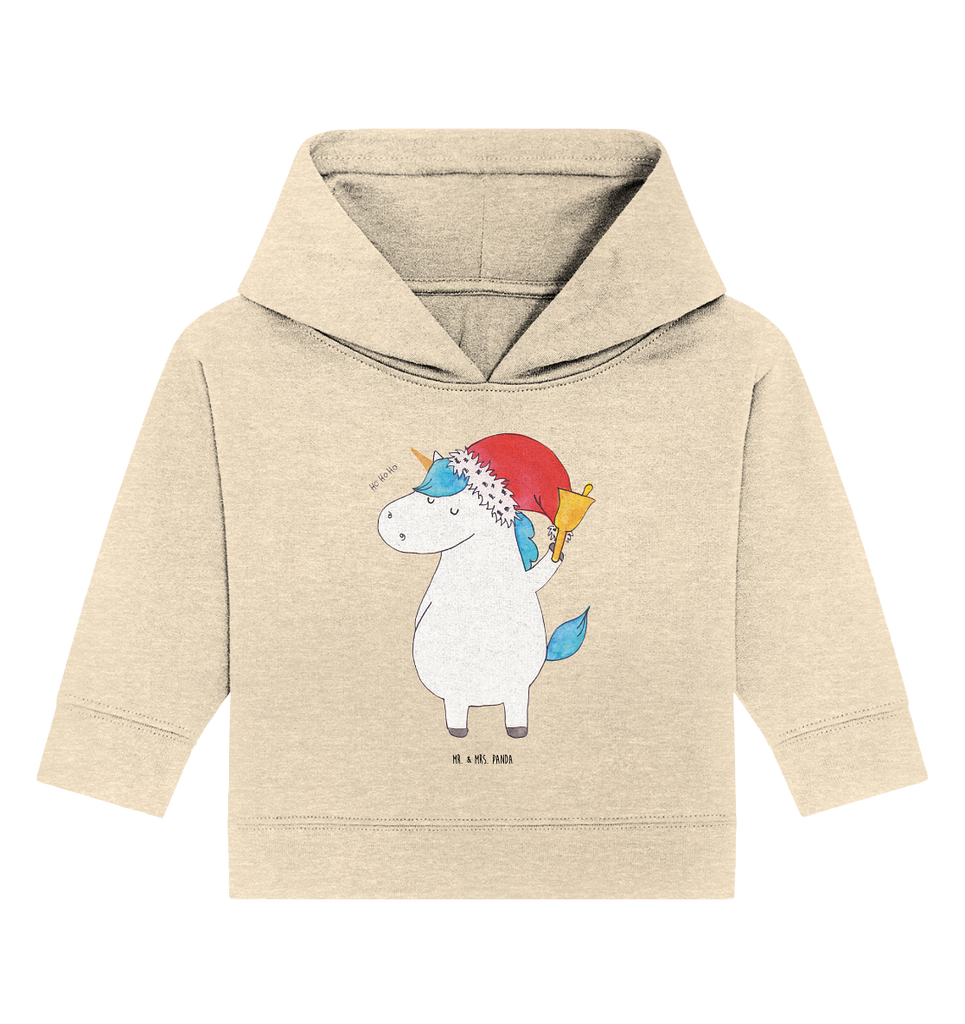 Organic Baby Hoodie Einhorn Weihnachtsmann Baby Kapuzenshirt, Baby Kapuzensweatshirt, Baby Hoodie, Baby Pullover, Einhorn, Einhörner, Einhorn Deko, Pegasus, Unicorn, Gin, Schokolade, Schoki, Weihnachten, Weihnachtsmann, Nikolaus, Wunschzettel, Wunschliste, Feenstaub