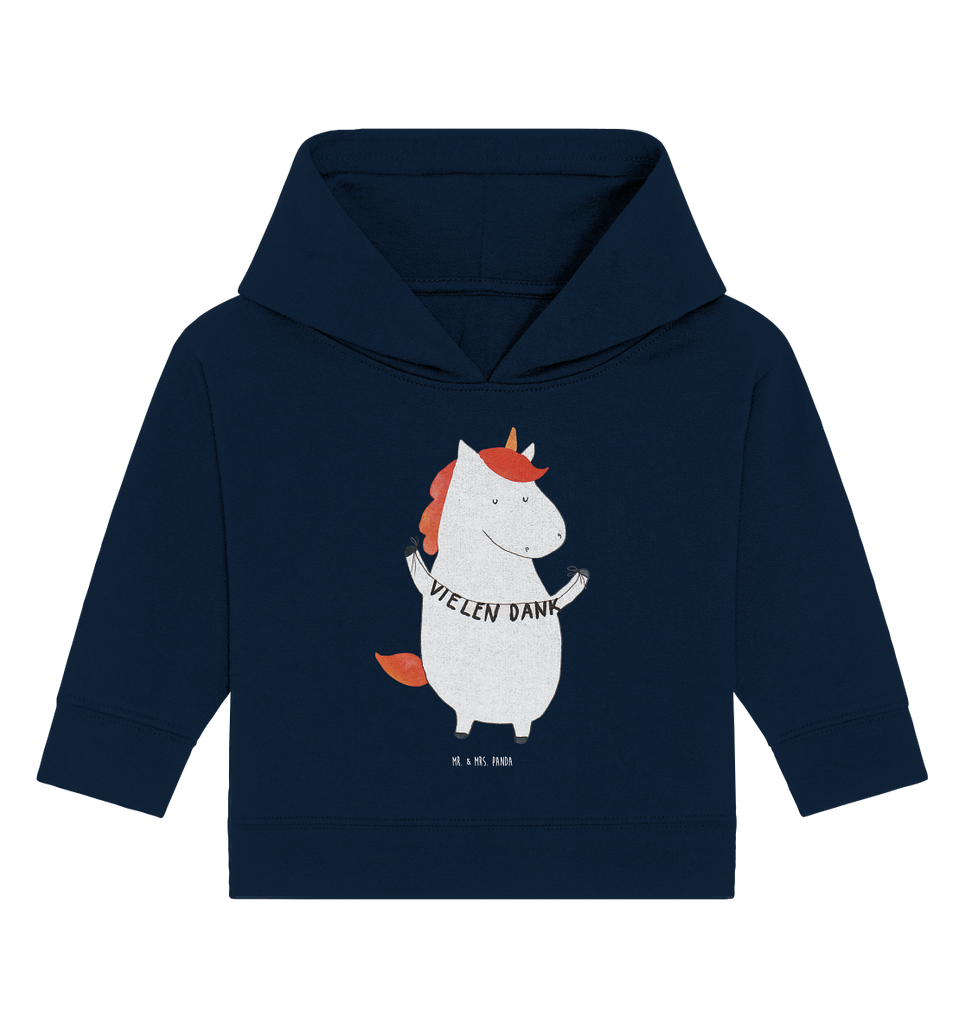 Organic Baby Hoodie Einhorn Vielen Dank Baby Kapuzenshirt, Baby Kapuzensweatshirt, Baby Hoodie, Baby Pullover, Einhorn, Einhörner, Einhorn Deko, Pegasus, Unicorn, Danke, vielen Dank, Dankeschön, Danksagung