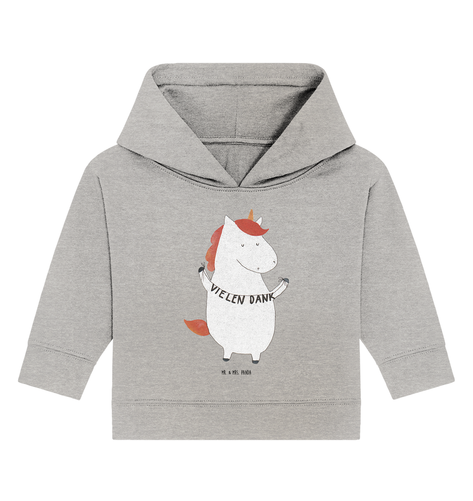 Organic Baby Hoodie Einhorn Vielen Dank Baby Kapuzenshirt, Baby Kapuzensweatshirt, Baby Hoodie, Baby Pullover, Einhorn, Einhörner, Einhorn Deko, Pegasus, Unicorn, Danke, vielen Dank, Dankeschön, Danksagung