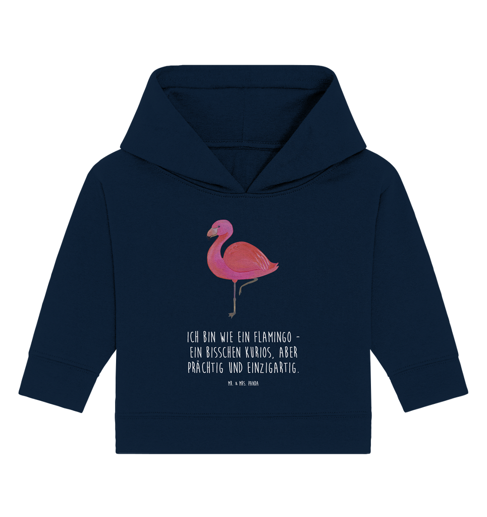 Organic Baby Hoodie Flamingo classic Bio, Baby Kapuzenshirt, Baby Kapuzensweatshirt, Baby Hoodie, Baby Pullover, Flamingo, Einzigartig, Selbstliebe, Stolz, ich, für mich, Spruch, Freundin, Freundinnen, Außenseiter, Sohn, Tochter, Geschwister