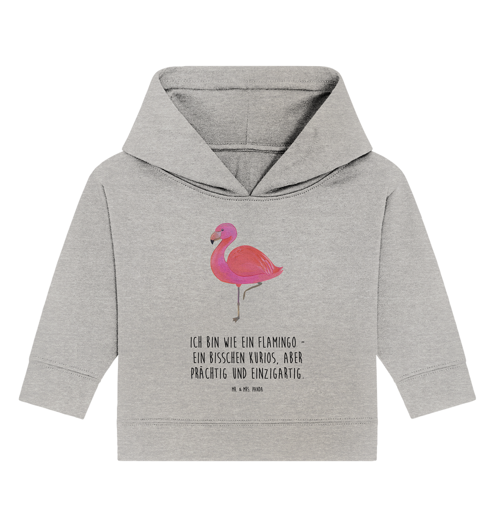 Organic Baby Hoodie Flamingo classic Bio, Baby Kapuzenshirt, Baby Kapuzensweatshirt, Baby Hoodie, Baby Pullover, Flamingo, Einzigartig, Selbstliebe, Stolz, ich, für mich, Spruch, Freundin, Freundinnen, Außenseiter, Sohn, Tochter, Geschwister