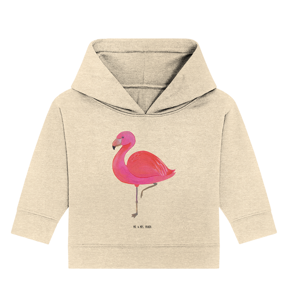 Organic Baby Hoodie Flamingo classic Bio, Baby Kapuzenshirt, Baby Kapuzensweatshirt, Baby Hoodie, Baby Pullover, Flamingo, Einzigartig, Selbstliebe, Stolz, ich, für mich, Spruch, Freundin, Freundinnen, Außenseiter, Sohn, Tochter, Geschwister