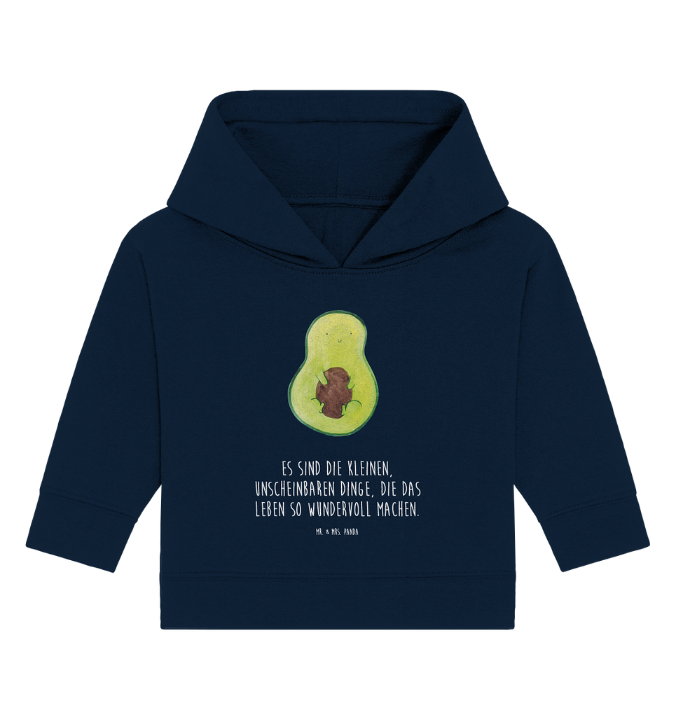 Organic Baby Hoodie Avocado mit Kern Baby Kapuzenshirt, Baby Kapuzensweatshirt, Baby Hoodie, Baby Pullover, Avocado, Veggie, Vegan, Gesund, Avokado, Avocadokern, Kern, Pflanze, Spruch Leben
