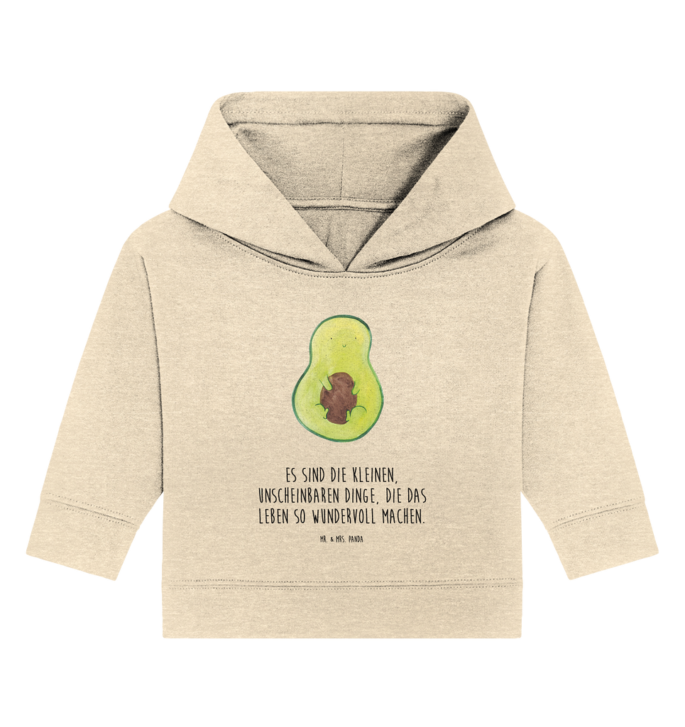 Organic Baby Hoodie Avocado mit Kern Baby Kapuzenshirt, Baby Kapuzensweatshirt, Baby Hoodie, Baby Pullover, Avocado, Veggie, Vegan, Gesund, Avokado, Avocadokern, Kern, Pflanze, Spruch Leben