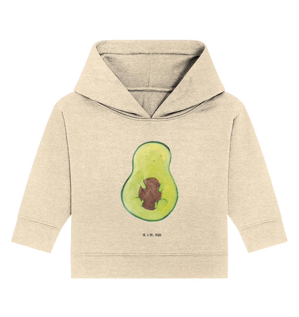 Organic Baby Hoodie Avocado mit Kern Baby Kapuzenshirt, Baby Kapuzensweatshirt, Baby Hoodie, Baby Pullover, Avocado, Veggie, Vegan, Gesund, Avokado, Avocadokern, Kern, Pflanze, Spruch Leben