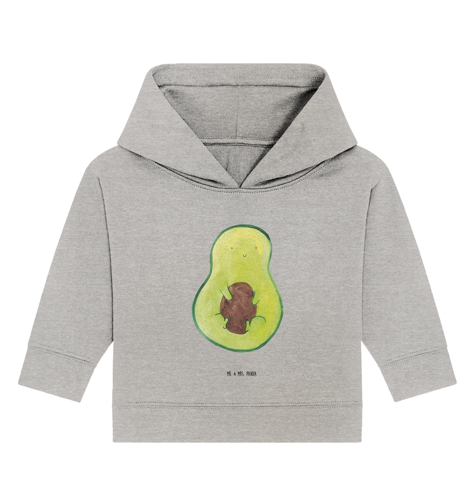 Organic Baby Hoodie Avocado mit Kern Baby Kapuzenshirt, Baby Kapuzensweatshirt, Baby Hoodie, Baby Pullover, Avocado, Veggie, Vegan, Gesund, Avokado, Avocadokern, Kern, Pflanze, Spruch Leben