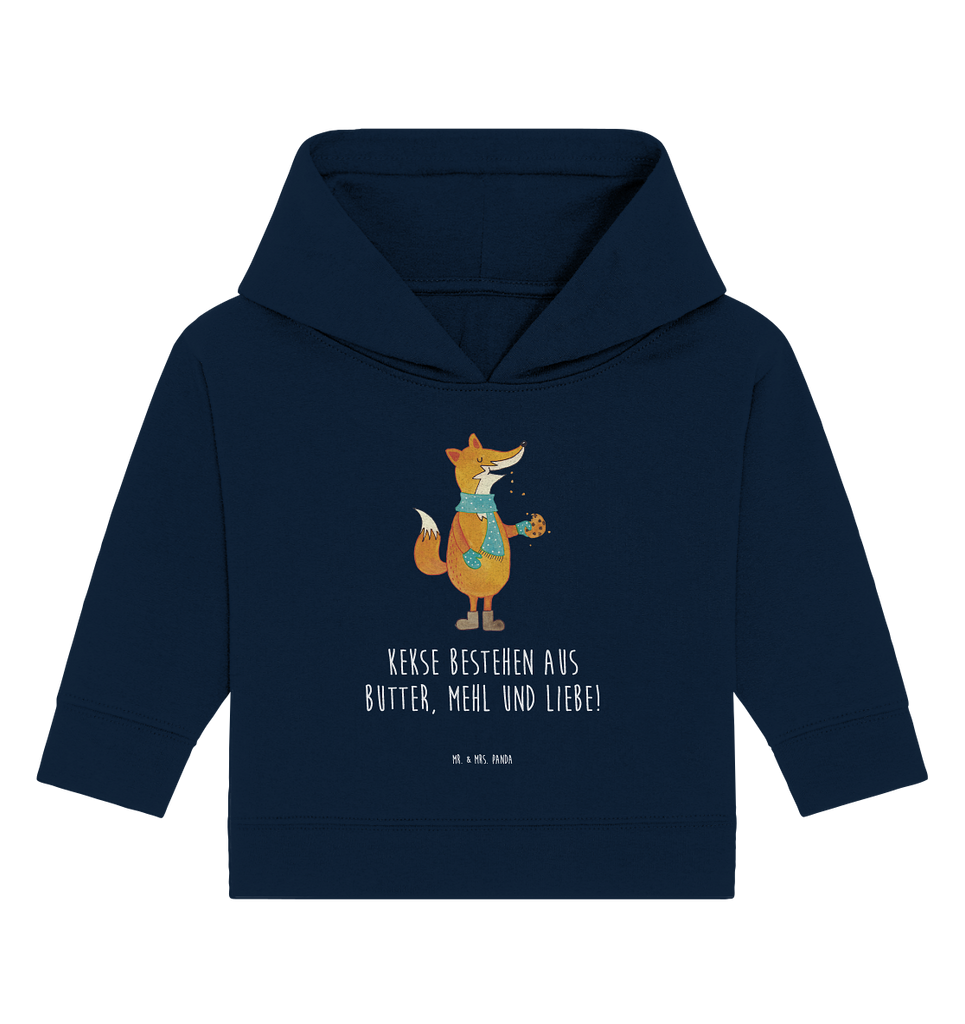 Organic Baby Hoodie Fuchs Keks Baby Kapuzenshirt, Baby Kapuzensweatshirt, Baby Hoodie, Baby Pullover, Fuchs, Füchse, Backen Spruch, Kekse, Winter, Weihnachtszeit, Plätzchen, Liebe, Küche Deko