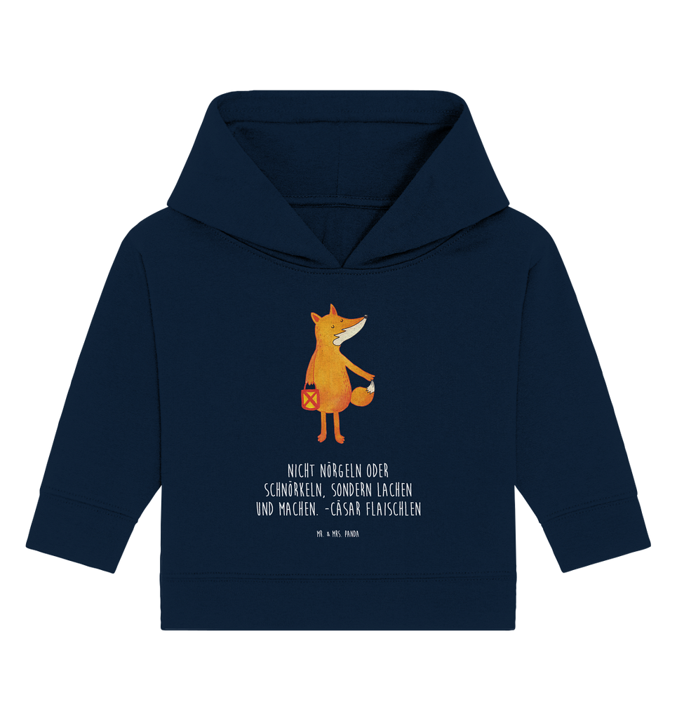 Organic Baby Hoodie Fuchs Laterne Baby Kapuzenshirt, Baby Kapuzensweatshirt, Baby Hoodie, Baby Pullover, Fuchs, Füchse, Spruch trösten, Liebeskummer Spruch, Laterne, Sankt Martin, Laternenumzug, Aufmuntern, Cäsar Otto Hugo Flaischlen