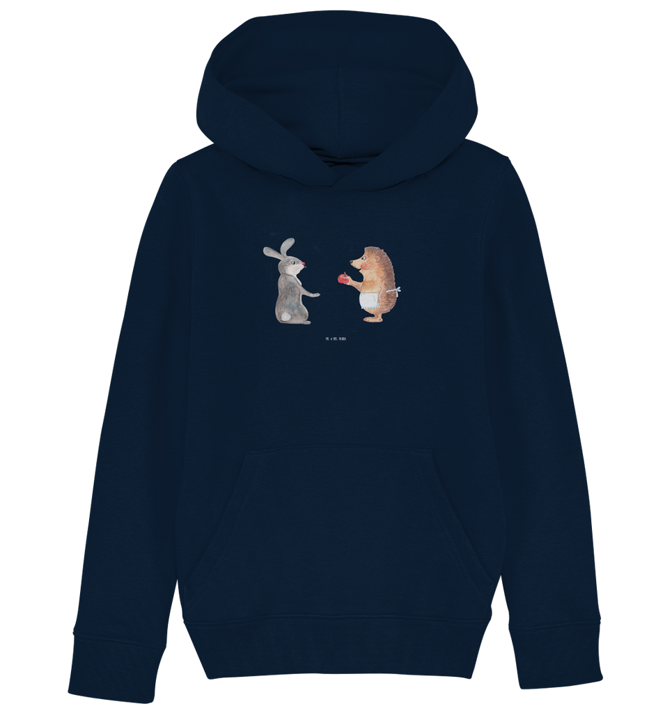 Organic Kinder Hoodie Liebe ist nie ohne Schmerz süße Tiermotive, gute Laune, lustige Sprüche, Tiere, Igel und Hase, Igel, Hase, Liebe Spruch, Liebeskummer Geschenk, Herzschmerz, Trösten, Trennungsschmerz, Spruch romantisch