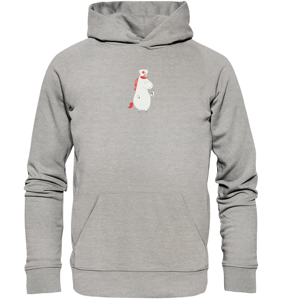 Organic Hoodie Einhorn Krankenschwester Hoodie, Öko-Hoodie, Kapuzenpullover, Unisex, Männer Hoodie, Frauen Hoodie, Männer Kapuzenpullover, Frauen Kapuzenpullover, Oberteil, Einhorn, Einhörner, Einhorn Deko, Pegasus, Unicorn, Krankenschwester Geschenk, Krankenpfleger Geschenk, Krankenpflegerin, Krankenschwester Dankeschön, Krankenhaus, Ärztin Geschenk