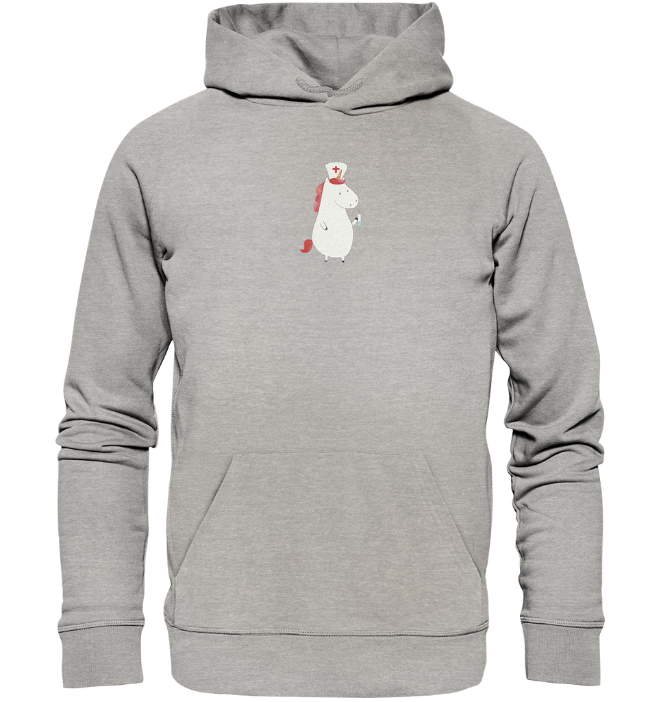 Organic Hoodie Einhorn Krankenschwester Hoodie, Öko-Hoodie, Kapuzenpullover, Unisex, Männer Hoodie, Frauen Hoodie, Männer Kapuzenpullover, Frauen Kapuzenpullover, Oberteil, Einhorn, Einhörner, Einhorn Deko, Pegasus, Unicorn, Krankenschwester Geschenk, Krankenpfleger Geschenk, Krankenpflegerin, Krankenschwester Dankeschön, Krankenhaus, Ärztin Geschenk
