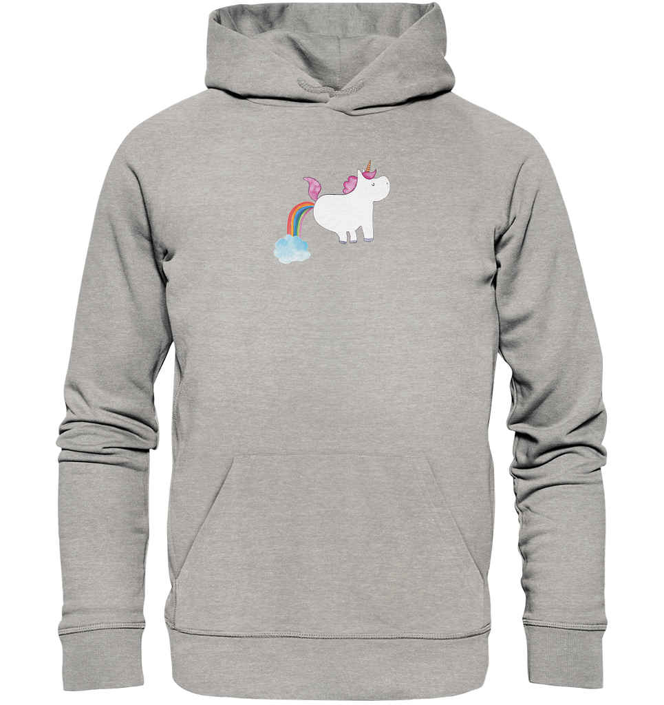 Organic Hoodie Einhorn Pupsend Hoodie, Öko-Hoodie, Kapuzenpullover, Unisex, Männer Hoodie, Frauen Hoodie, Männer Kapuzenpullover, Frauen Kapuzenpullover, Oberteil, Einhorn, Einhörner, Einhorn Deko, Pegasus, Unicorn, Pups, Regenbogen, Glitzer, Einhornpower, Erwachsenwerden, Spaß, lustig, Freundin