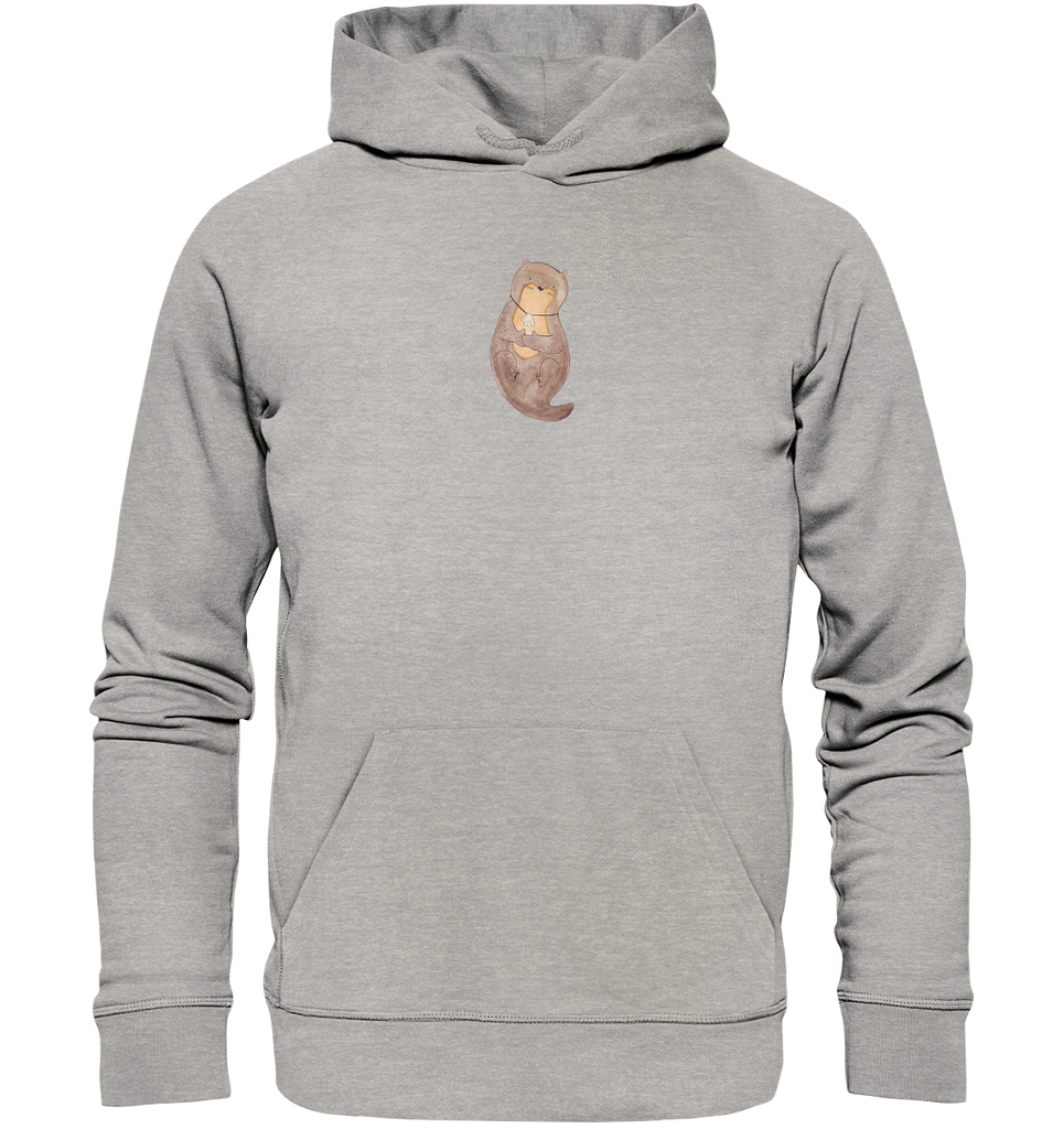 Organic Hoodie Otter mit Muschelmedaillon Hoodie, Öko-Hoodie, Kapuzenpullover, Unisex, Männer Hoodie, Frauen Hoodie, Männer Kapuzenpullover, Frauen Kapuzenpullover, Oberteil, Otter, Fischotter, Seeotter, Otterliebe, grübeln, träumen, Motivation, Tagträumen, Büro