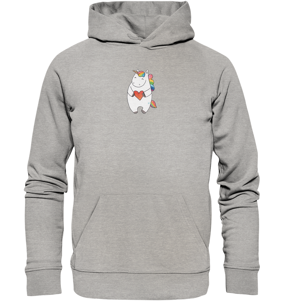 Organic Hoodie Einhorn Herz Hoodie, Öko-Hoodie, Kapuzenpullover, Unisex, Männer Hoodie, Frauen Hoodie, Männer Kapuzenpullover, Frauen Kapuzenpullover, Oberteil, Einhorn, Einhörner, Einhorn Deko, Pegasus, Unicorn, Herz, schlimm, böse, witzig, lustig, Freundin, anders, bunt