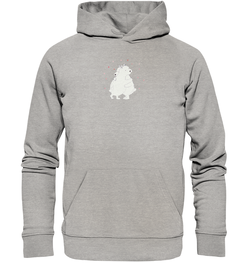 Organic Hoodie Eisbär Umarmen Hoodie, Öko-Hoodie, Kapuzenpullover, Unisex, Männer Hoodie, Frauen Hoodie, Männer Kapuzenpullover, Frauen Kapuzenpullover, Oberteil, Tiermotive, Gute Laune, lustige Sprüche, Tiere
