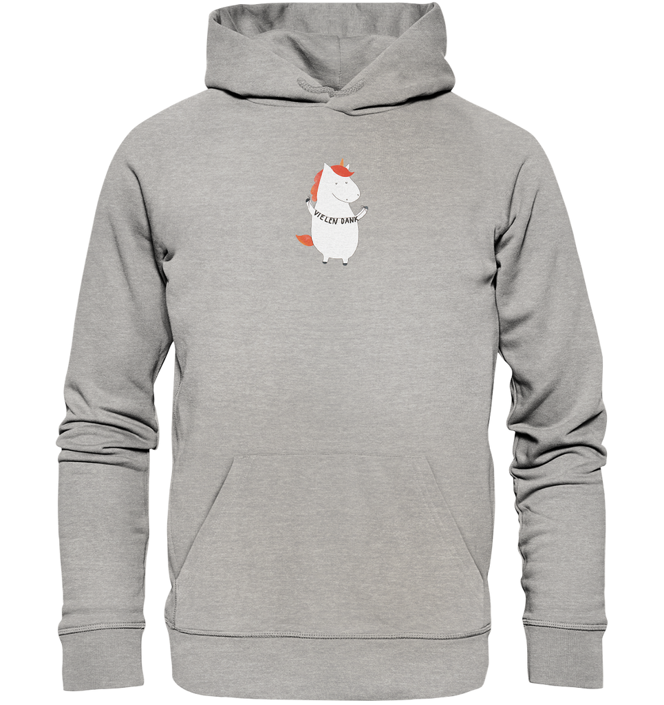 Organic Hoodie Einhorn Vielen Dank Hoodie, Öko-Hoodie, Kapuzenpullover, Unisex, Männer Hoodie, Frauen Hoodie, Männer Kapuzenpullover, Frauen Kapuzenpullover, Oberteil, Einhorn, Einhörner, Einhorn Deko, Pegasus, Unicorn, Danke, vielen Dank, Dankeschön, Danksagung